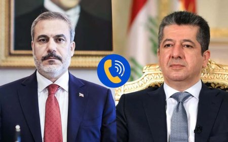 مه‌سرور بارزانی و هاكان فیدان په‌یوه‌ندییه‌كی ته‌له‌فۆنیان ئه‌نجامدا