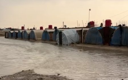 به‌هۆی بارانبارینی به‌خوڕ كه‌مپی ئاواره‌كانی سه‌رێكانی زیانی پێگه‌یشت