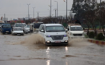 Ji ber barana zêde rêya Qamişlo-Tirbespiyê hilweşiya
