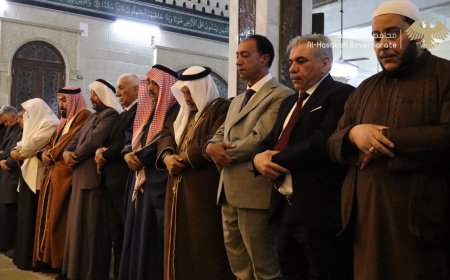 Parêzgar Nûredîn Ehmed li Hesekê nimêja Cejna Remazanê kir